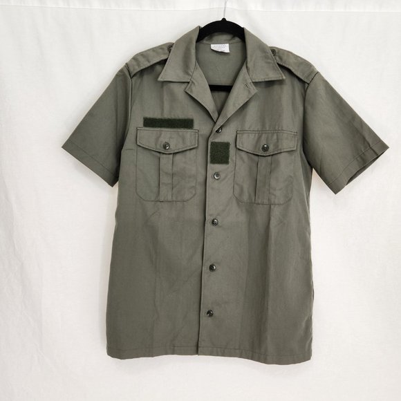 So.Vi.Co Other - Vintage SO.VI.CO. Villeneuve FRENCH ARMY 1992 Green Military Shirt Size 38 US M.